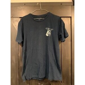 FloGrown Mens Navy Blue Graphic Tee Honor and Pride Eagle Anchor Florida Shirt M